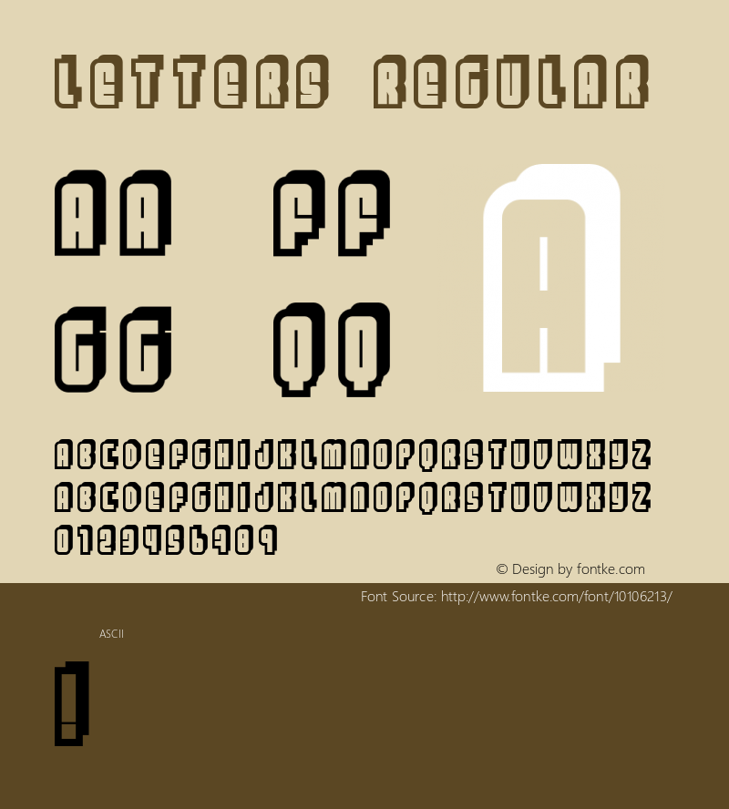 Letters Regular FENOTYPEFACES 2002 -Emil Bertell Font Sample