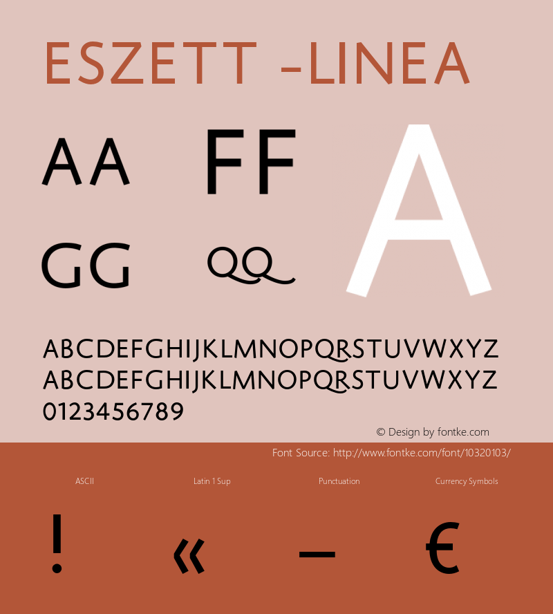 Eszett -Linea 1.000 Font Sample