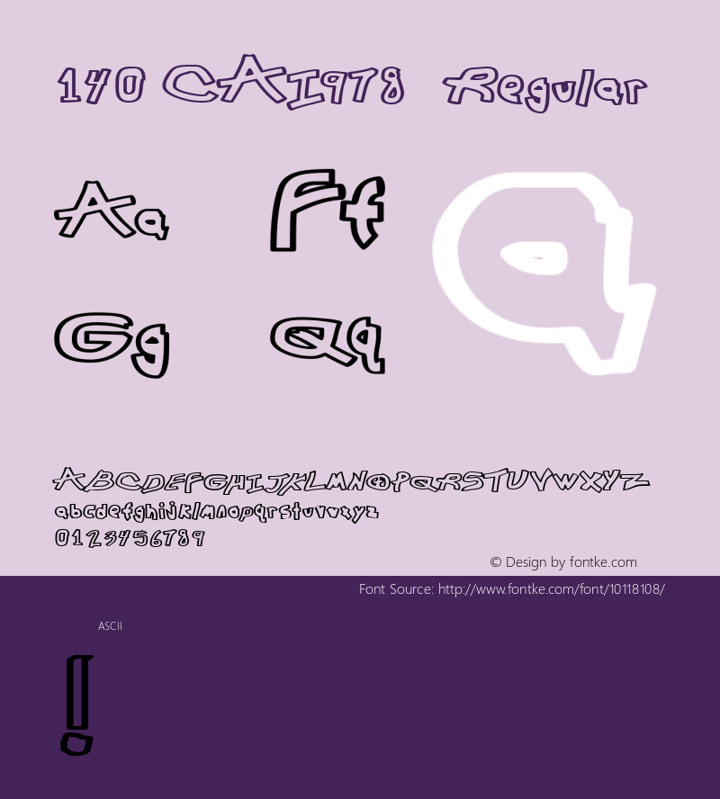 140-CAI978 Regular Version 1.00 November 4, 1997, initial release Font Sample