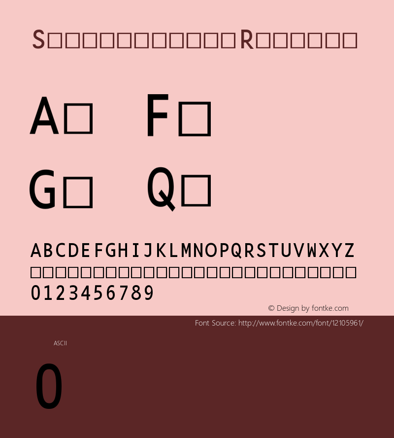 Scancardium Regular 2.0 Font Sample