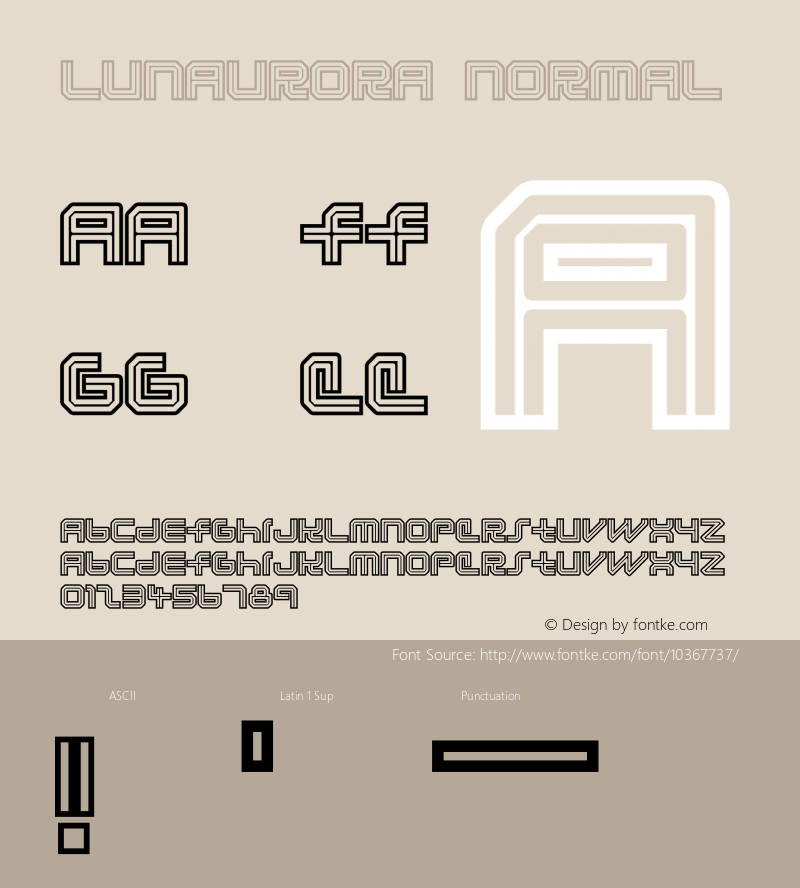 Lunaurora Normal 1.0 Sun Apr 13 19:00:29 1997 Font Sample