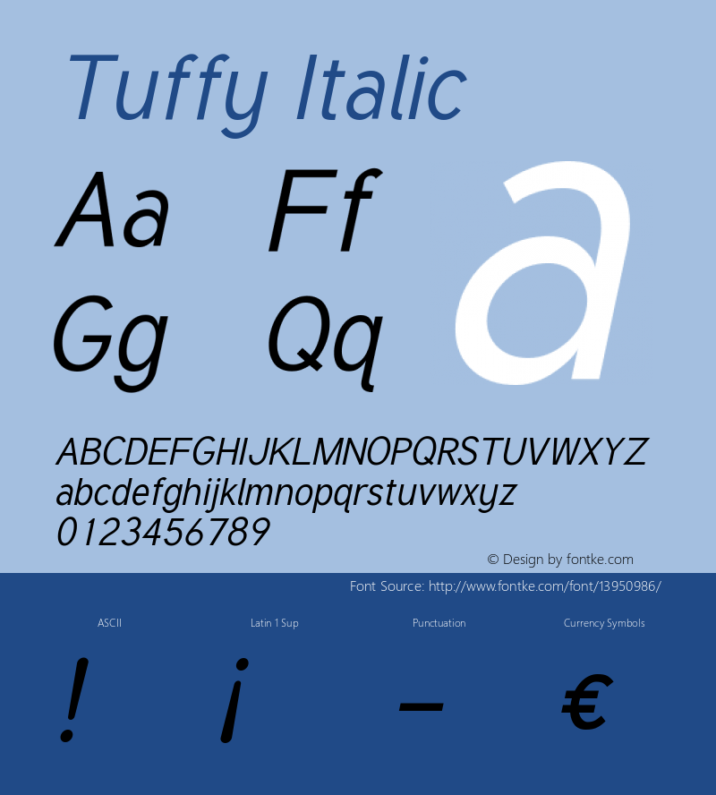 Tuffy Italic Version 001.100 Font Sample