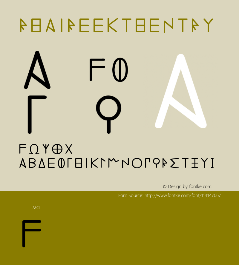 Archaic Greek-6th-Century-BC Version 001.001 Font Sample