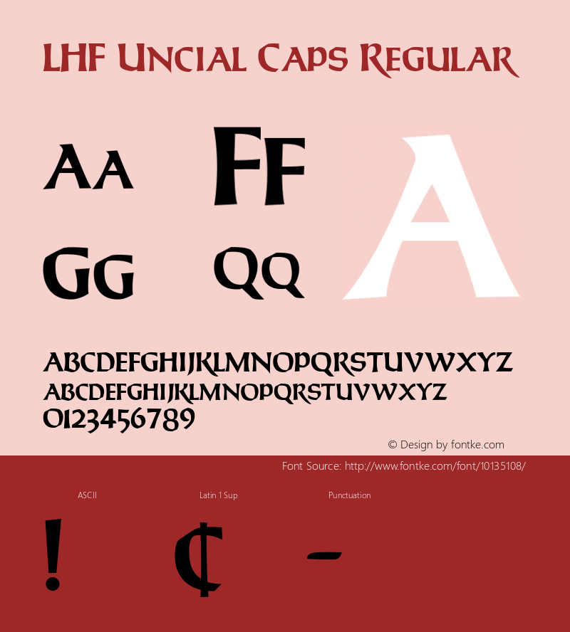 LHF Uncial Caps Regular (1)  www.letterheadfonts.com Font Sample