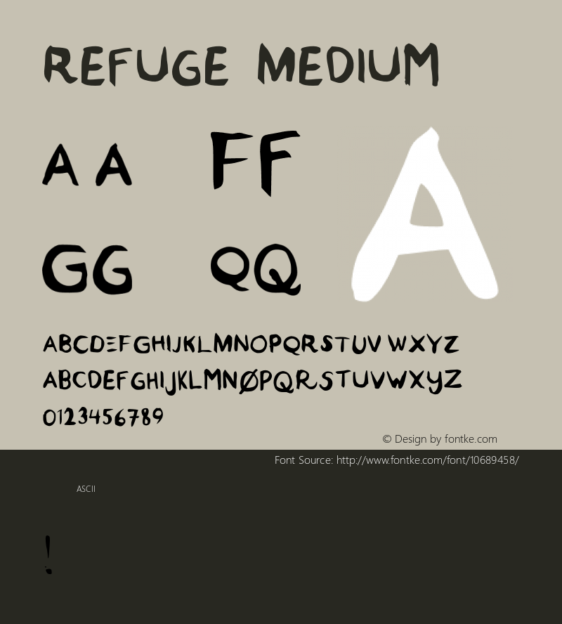 Refuge Medium Version 2 Font Sample