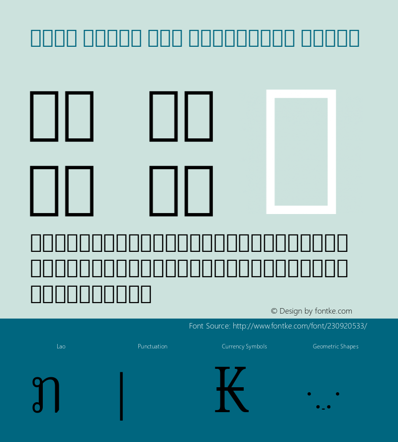 Noto Serif Lao Condensed Light Version 2.000; ttfautohint (v1.8) -l 8 -r 50 -G 200 -x 14 -D lao -f none -a qsq -X 