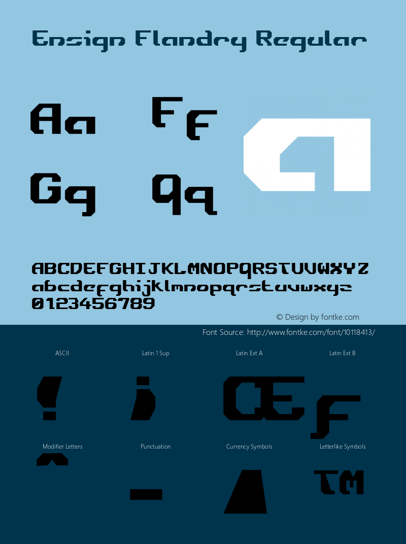 Ensign Flandry Regular 2 Font Sample