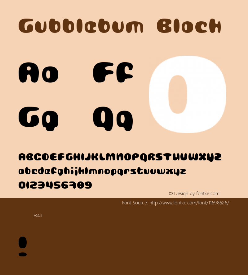 Gubblebum Black Version 1.000 2007 initial r Font Sample