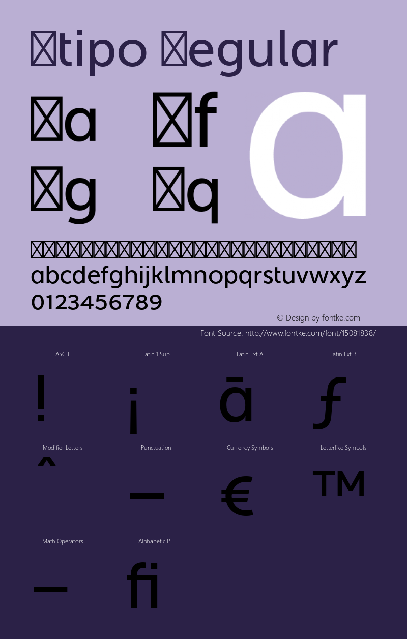 Atipo Regular Version 001.001 Font Sample