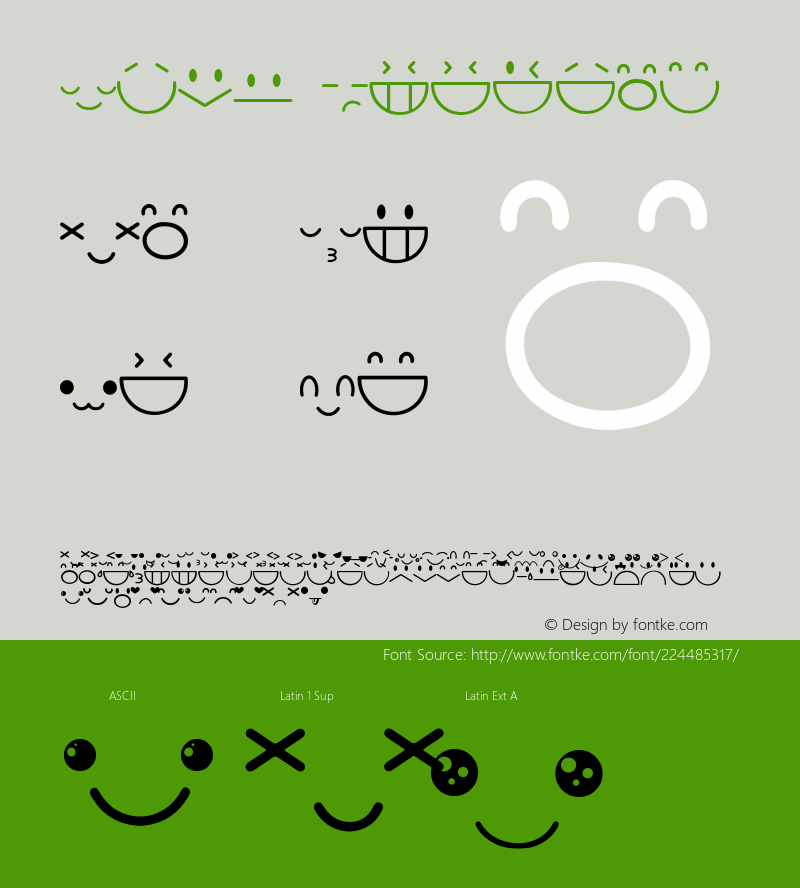 Emot Version 1.001;Fontself Maker 3.5.4图片样张