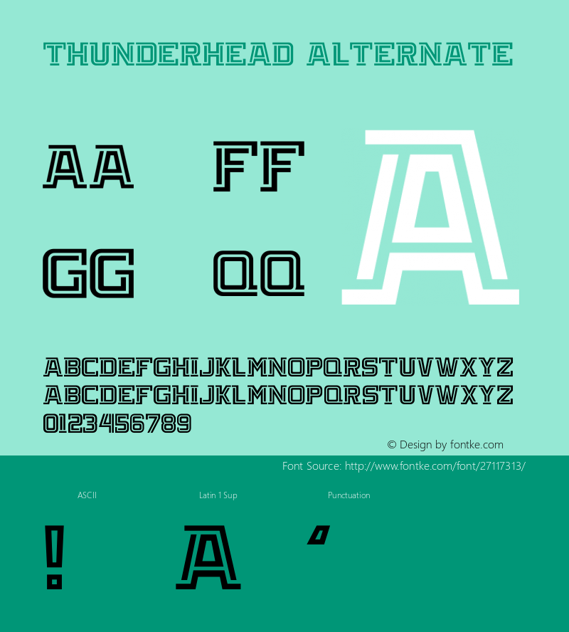 Thunderhead Alternate Version 1.003;Fontself Maker 2.1.2 Font Sample