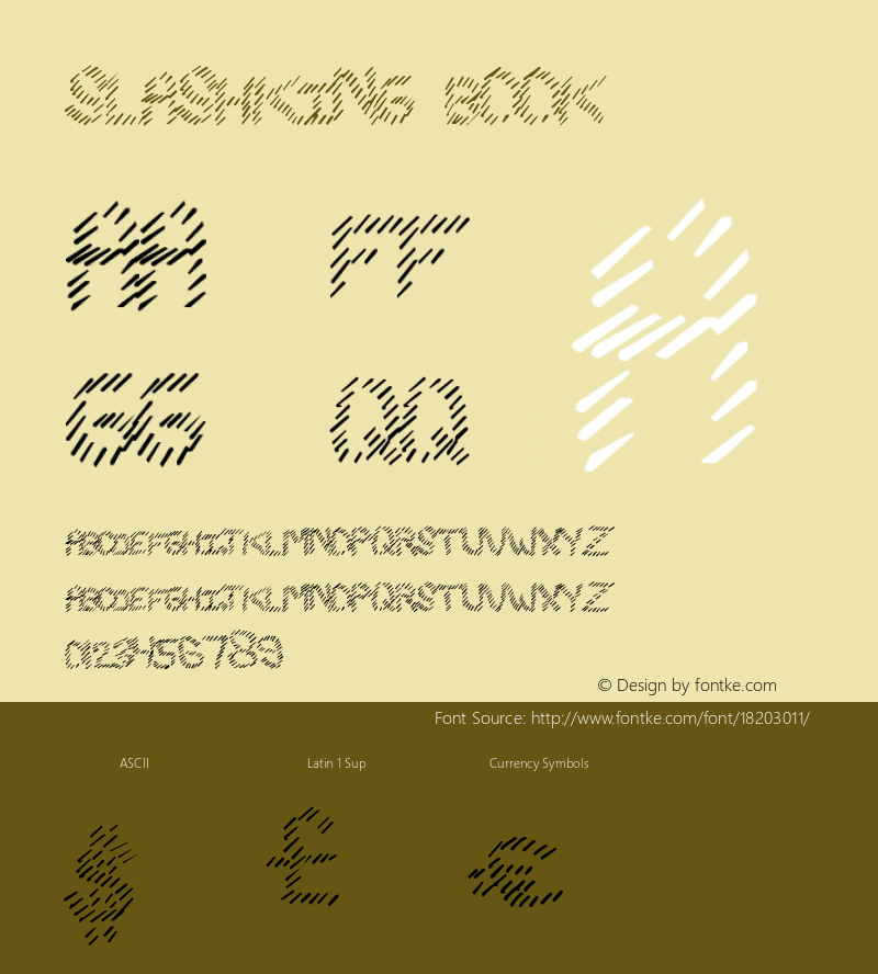 SlashKing Book Version 1.00 November 22, 20 Font Sample