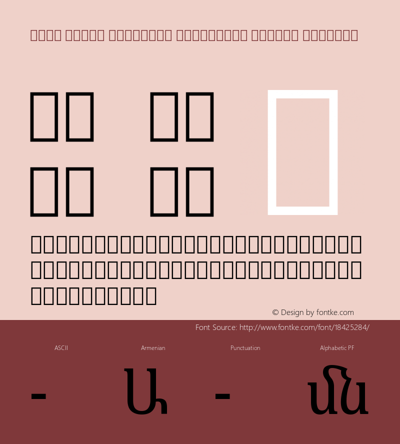 Noto Serif Armenian Condensed Medium Regular Version 1.901 Font Sample