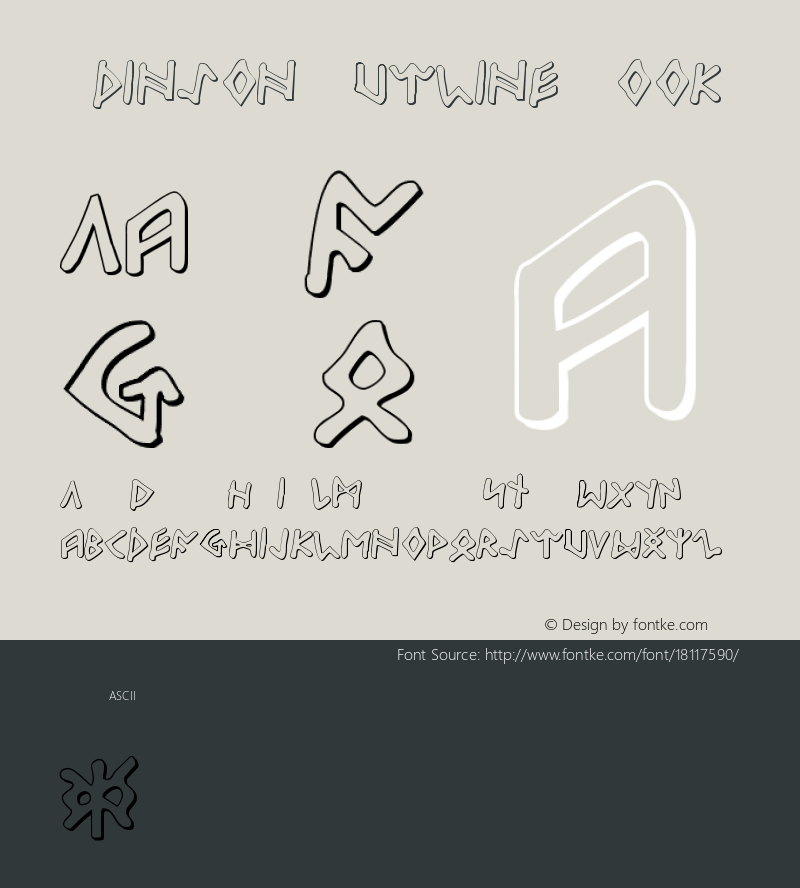 Odinson Outline Book Version 001.000 Font Sample