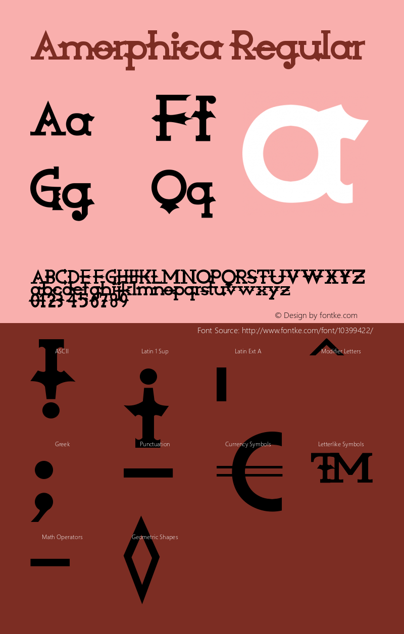 Amorphica Regular Version 1.00 February 22, 2011, initial release Font Sample