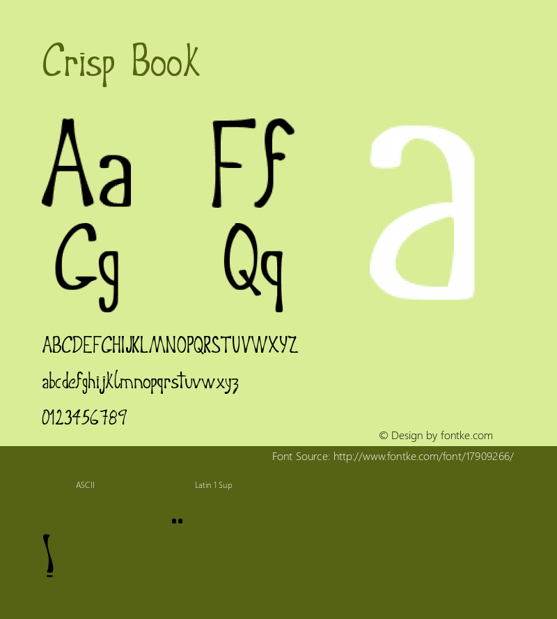 Crisp Book Version 001.000 Font Sample