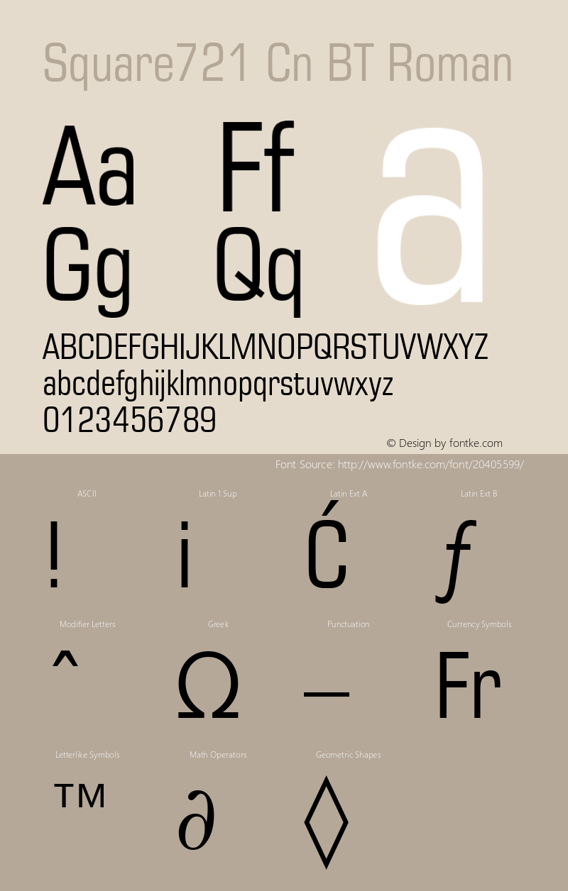 Square 721 Condensed BT mfgpctt-v1.53 Friday, January 29, 1993 1:48:12 pm (EST) Font Sample