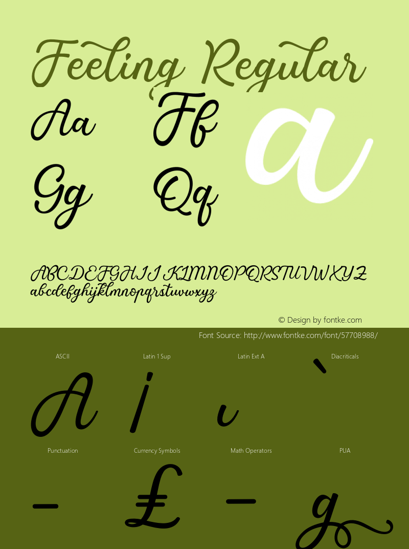 Feeling Version 1.00;March 2, 2020;FontCreator 12.0.0.2547 64-bit Font Sample