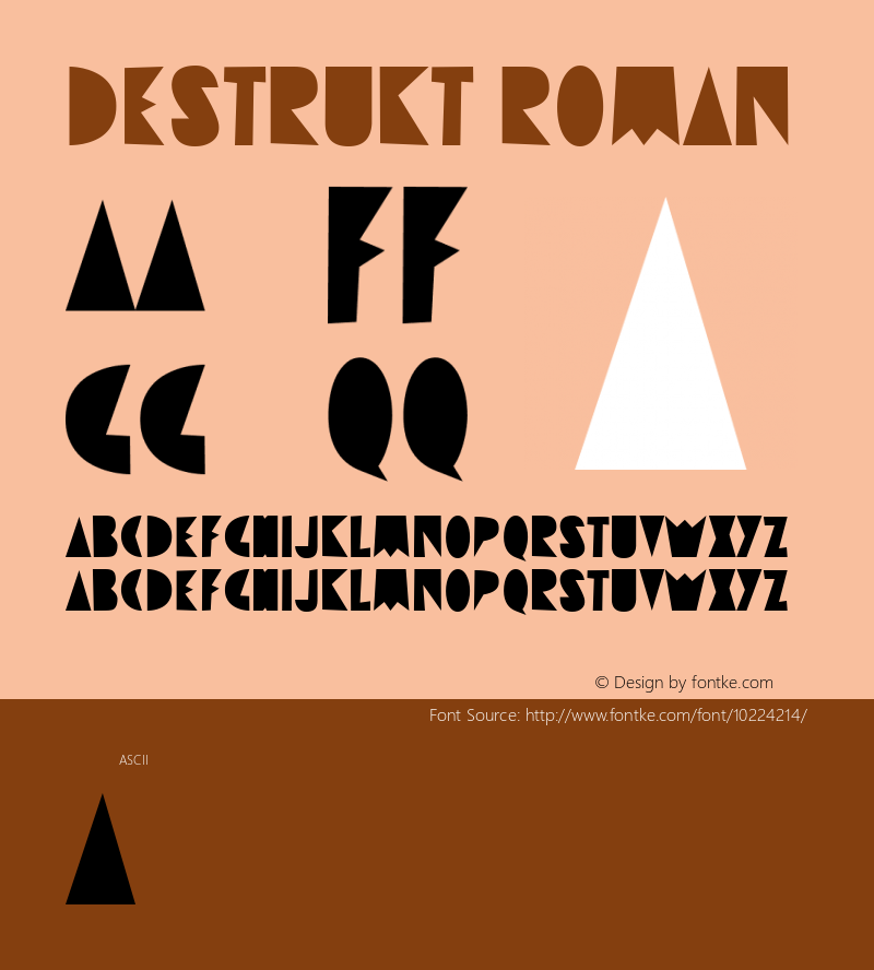 Destrukt Roman Version 1.00 Font Sample