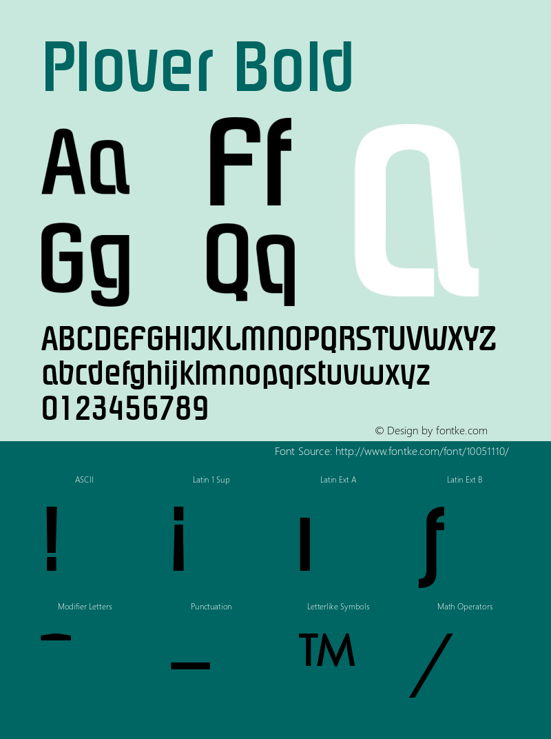 Plover Bold The WSI-Fonts Professional Collection Font Sample
