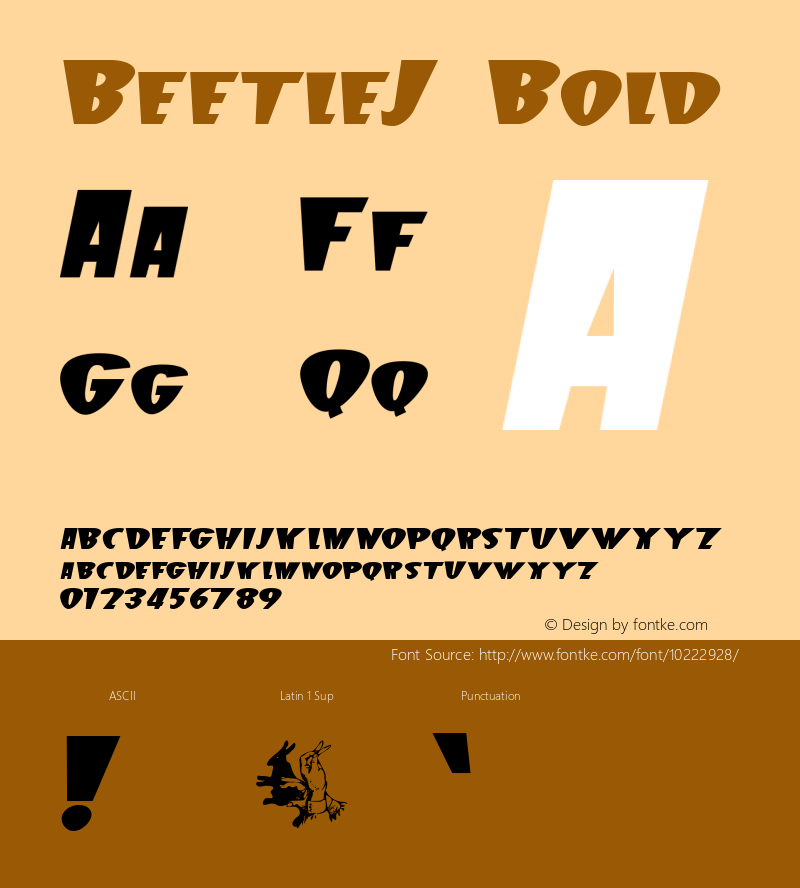 BeetleJ Bold 1.2 Font Sample