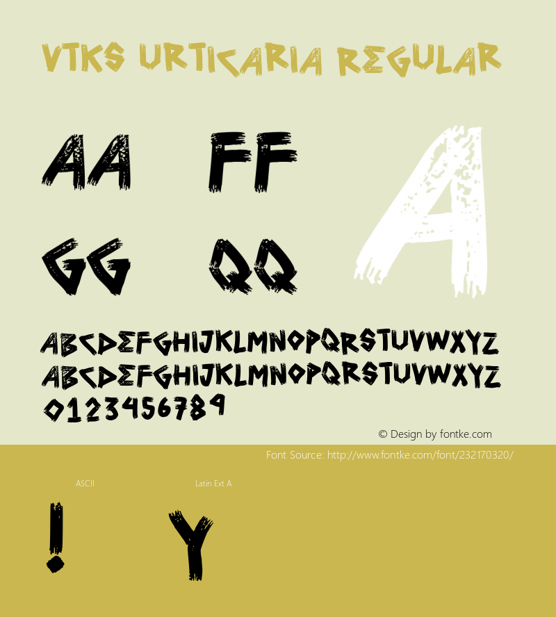 vtks urticaria Version 1.003;Fontself Maker 3.5.4图片样张