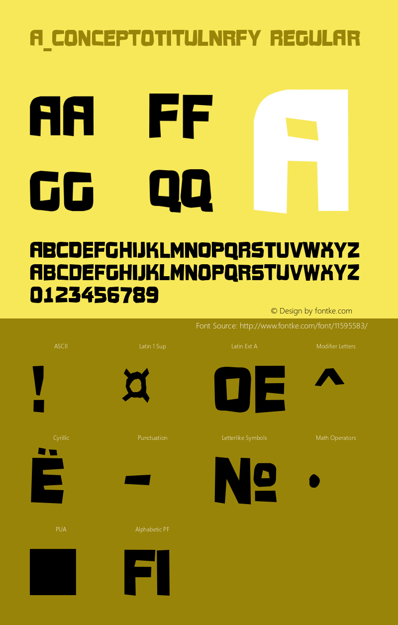 a_ConceptoTitulNrFy Regular 01.02 Font Sample