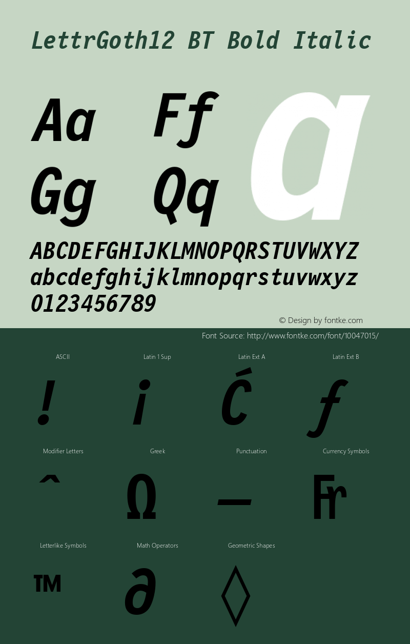 LettrGoth12 BT Bold Italic mfgpctt-v1.54 Friday, February 5, 1993 3:17:31 pm (EST) Font Sample