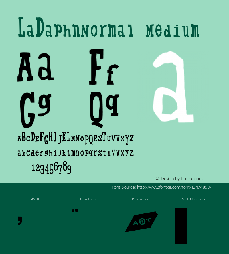 LaDaphnNormal Medium 001.000 Font Sample