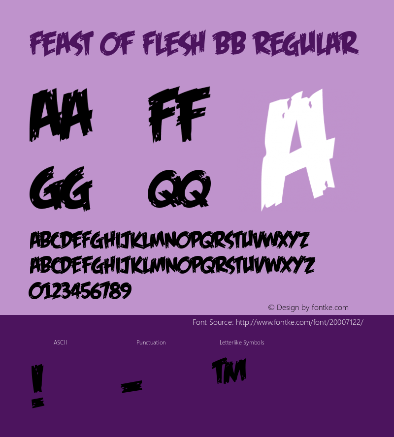 Feast of Flesh BB Version 1.0 Extracted by ASV http://www.buraks.com/asv Font Sample
