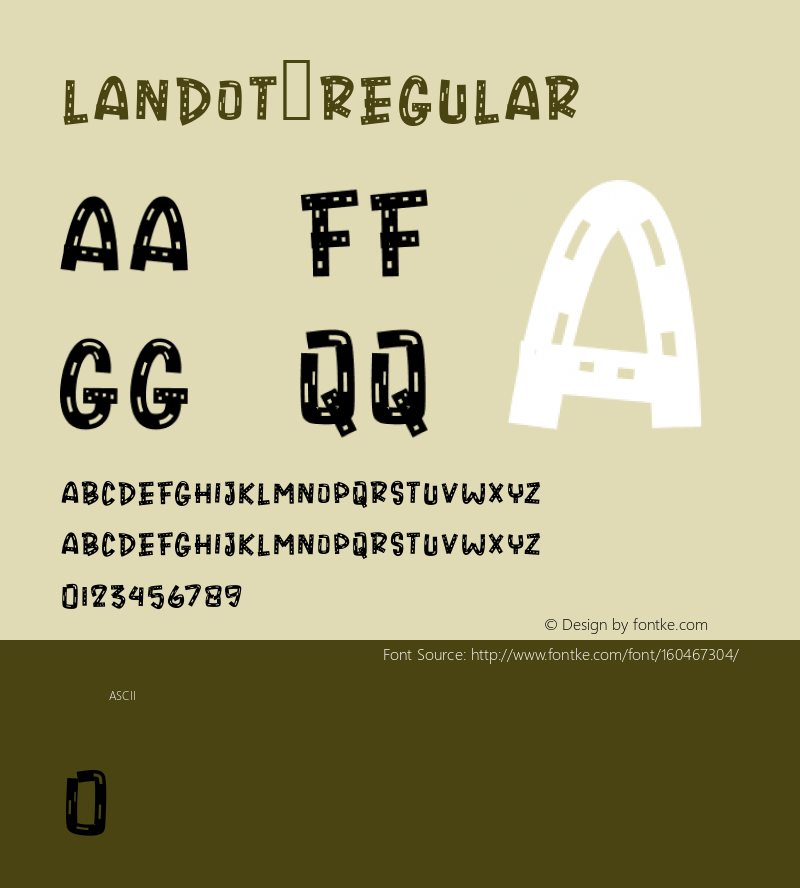 LANDOT Version 001.000 Font Sample