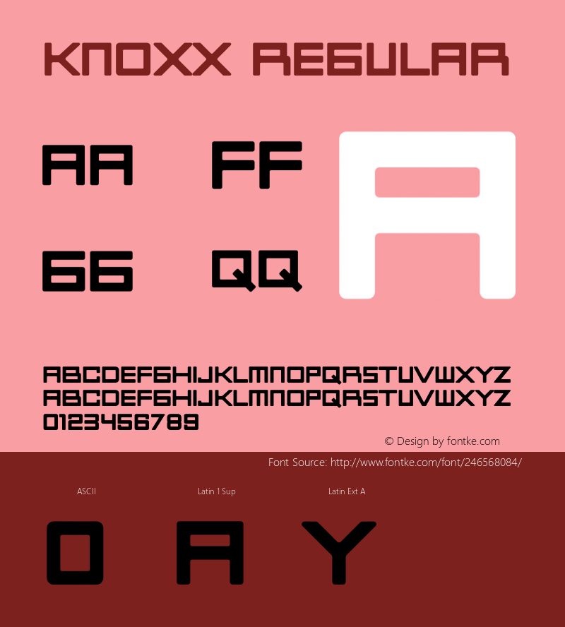 Knoxx Version 1.004;Fontself Maker 3.5.7图片样张