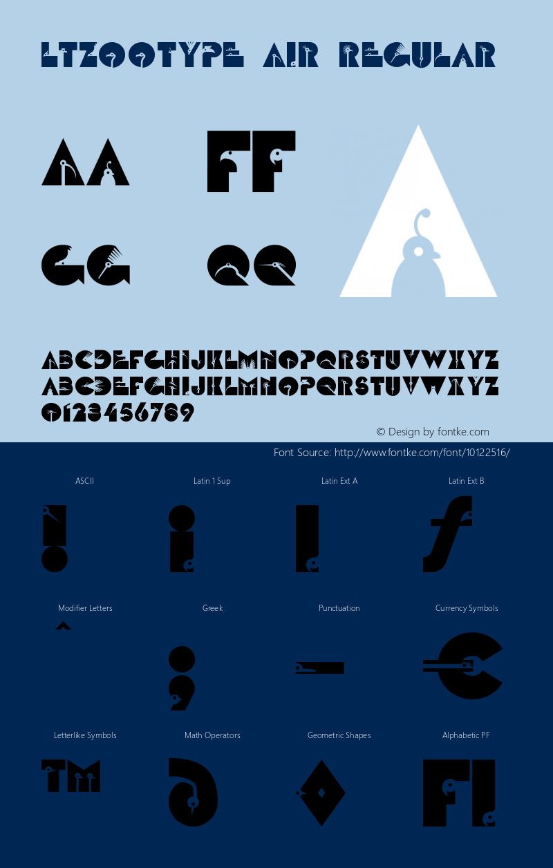 LTZootype Air Regular 1.00 Font Sample