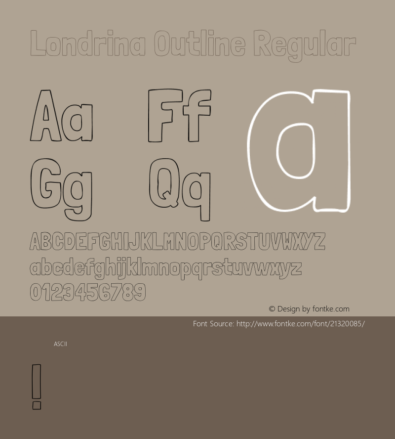 Londrina Outline Regular  Font Sample
