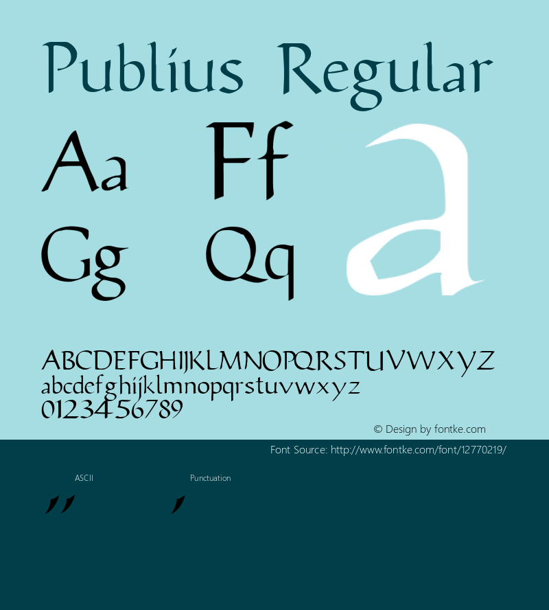 Publius Regular Version 001.000 Font Sample