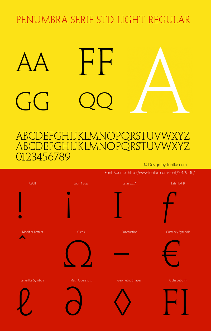Penumbra Serif Std Light Regular OTF 1.018;PS 001.002;Core 1.0.31;makeotf.lib1.4.1585 Font Sample