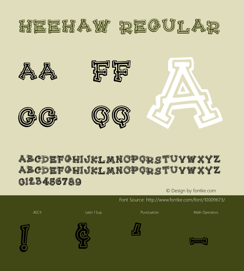 HeeHaw Regular Altsys Fontographer 3.5  2/1/93 Font Sample