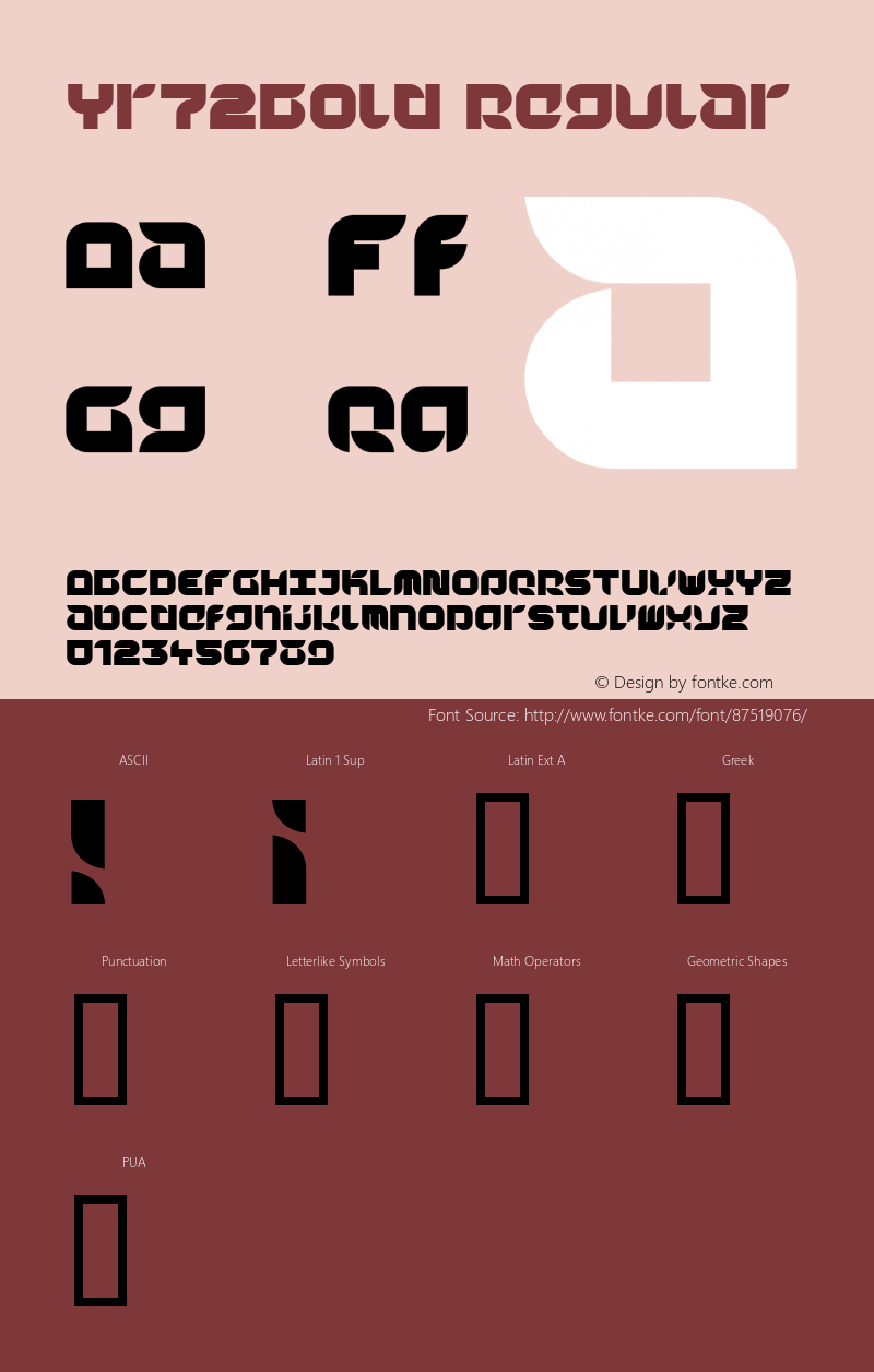 Yr72Bold W05 Regular Version 4.10 Font Sample