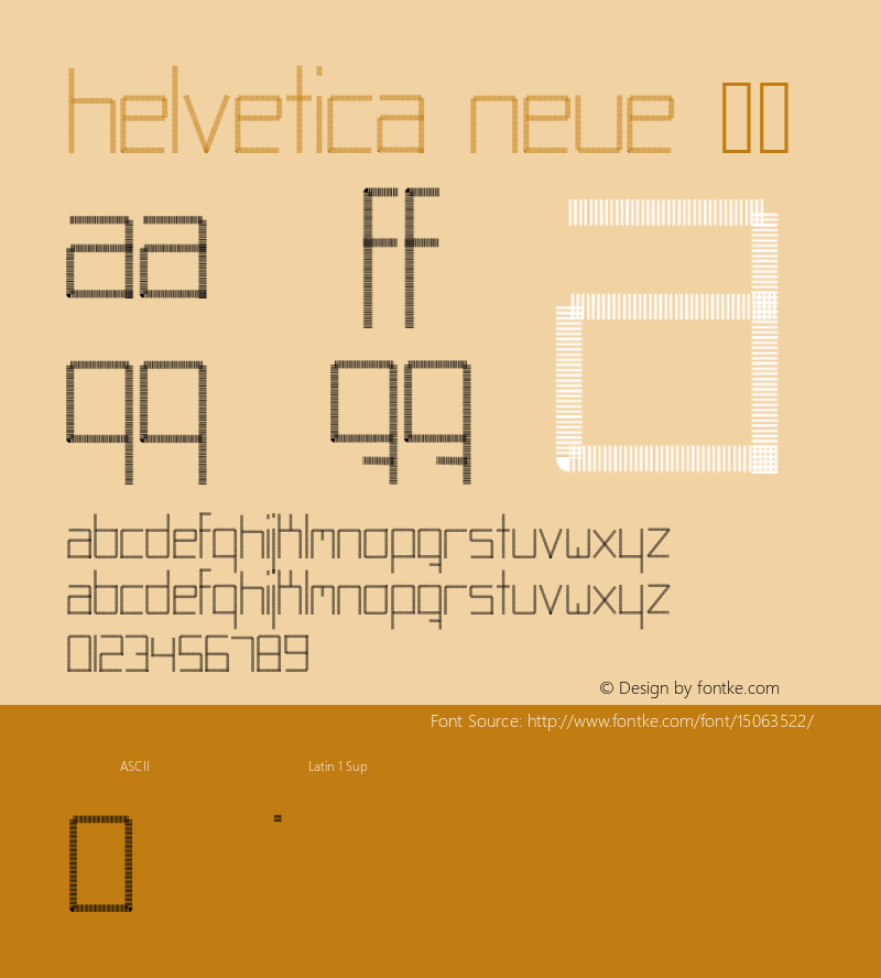 Helvetica Neue 瘦体 10.0d35e1 Font Sample