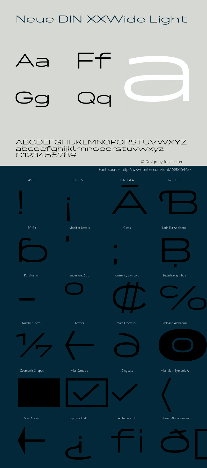 Neue DIN XXWide Light Version 1.00图片样张
