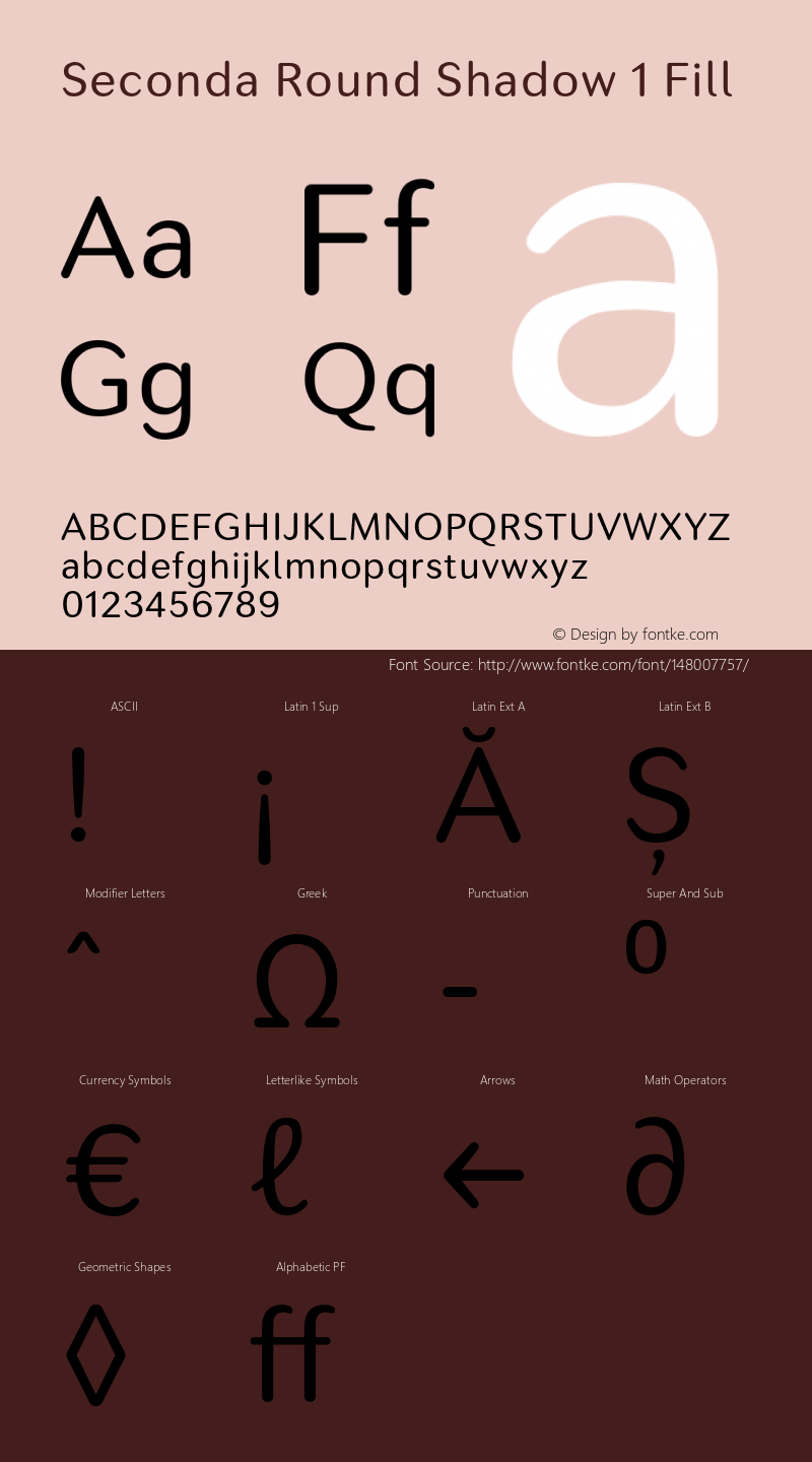 SecondaRound-Shadow1Fill Version 1.12          UltraPrecision Font Font Sample