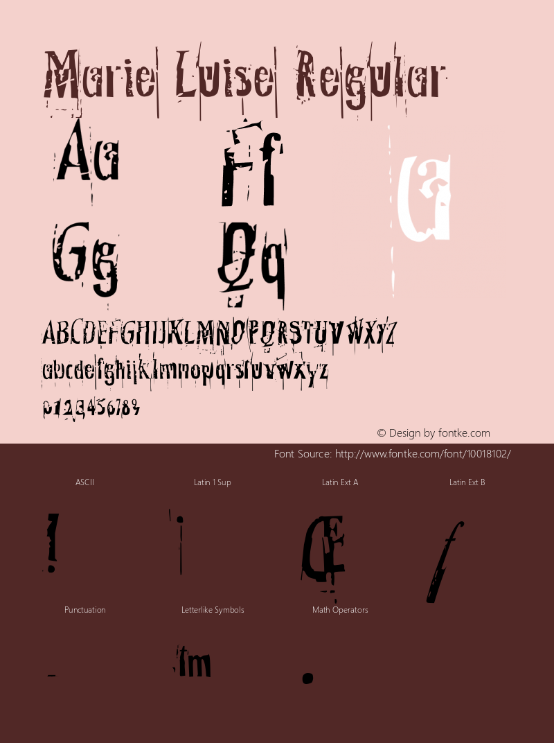 Marie Luise Regular Version 1.00 Font Sample