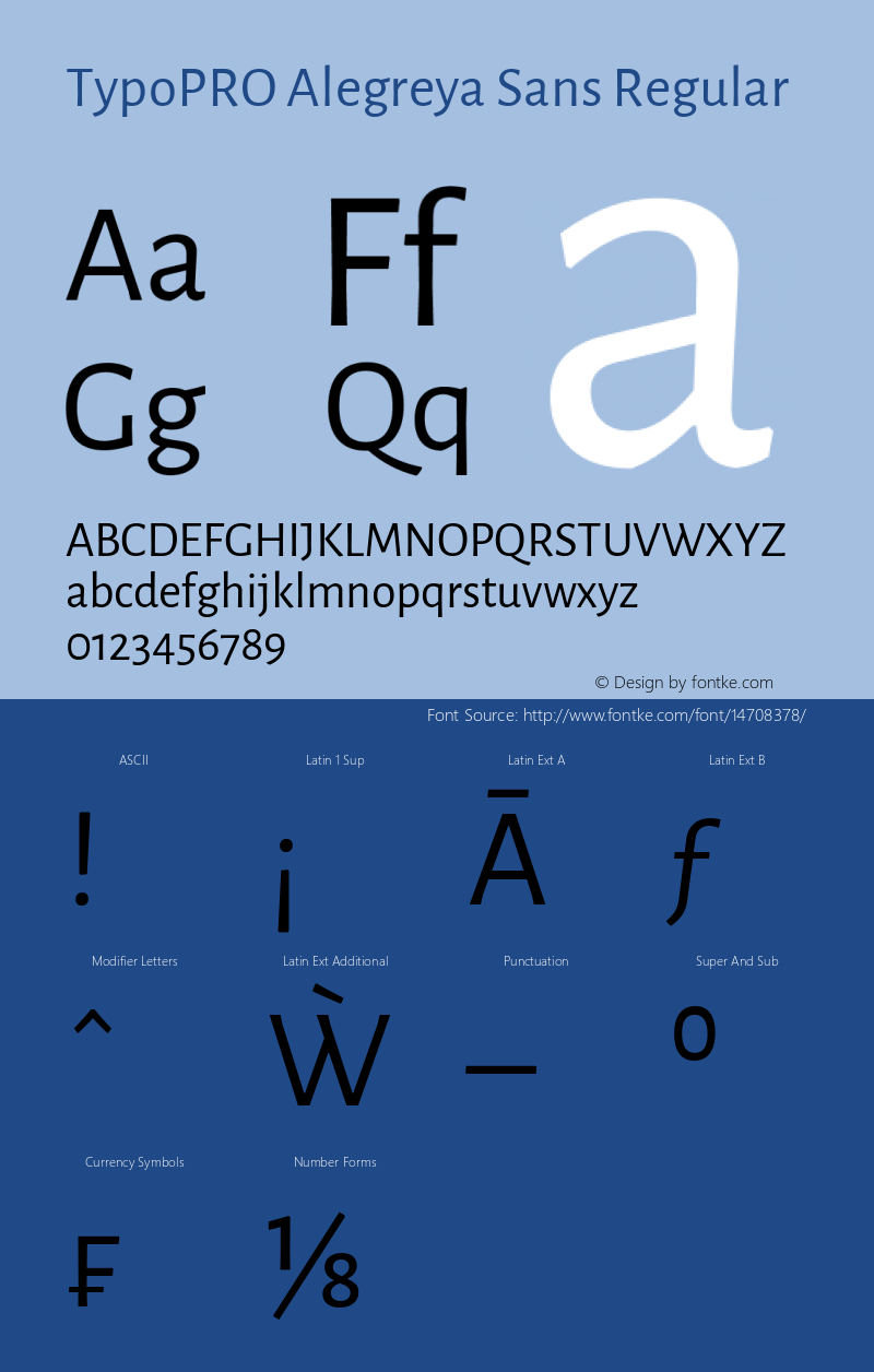 TypoPRO Alegreya Sans Regular Version 1.000;PS 001.000;hotconv 1.0.70;makeotf.lib2.5.58329 DEVELOPMENT Font Sample