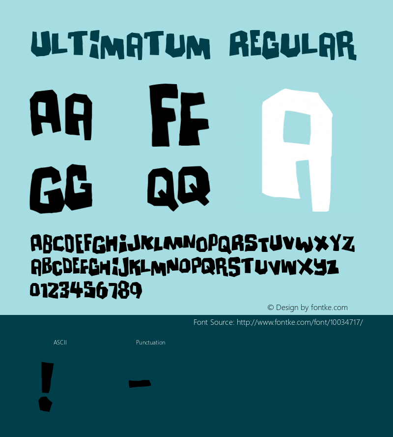 Ultimatum Regular www.pizzadude.cjb.net Font Sample