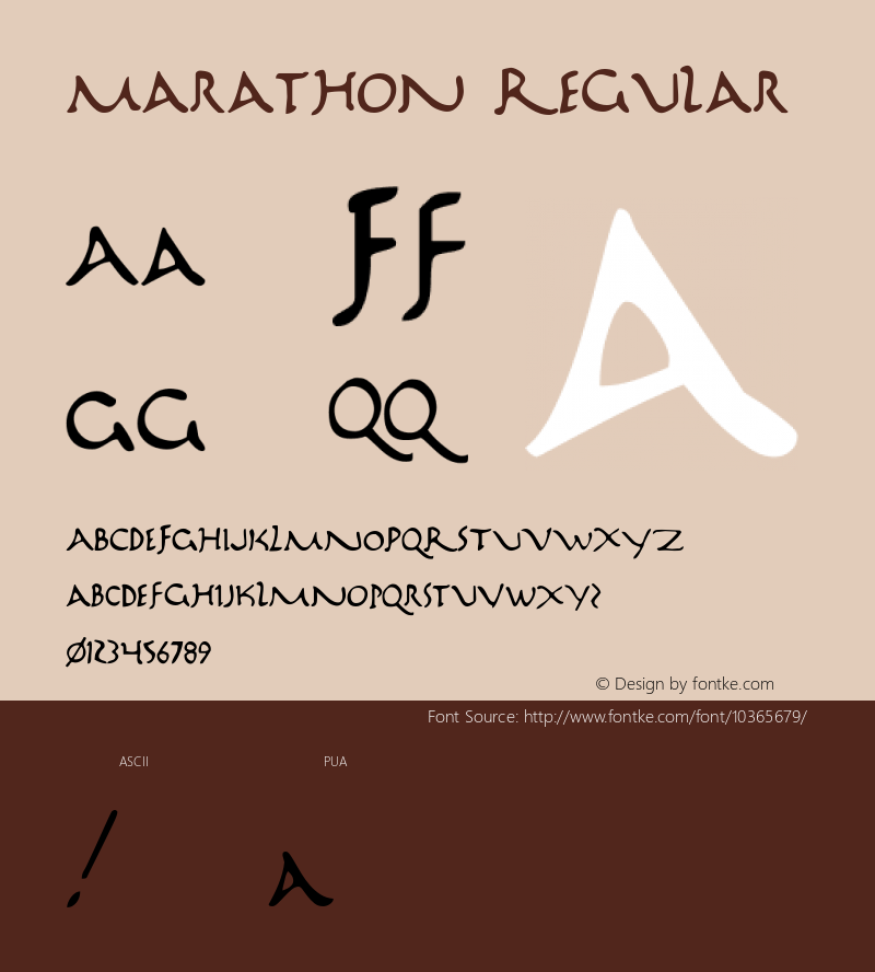 Marathon Regular 1 Font Sample