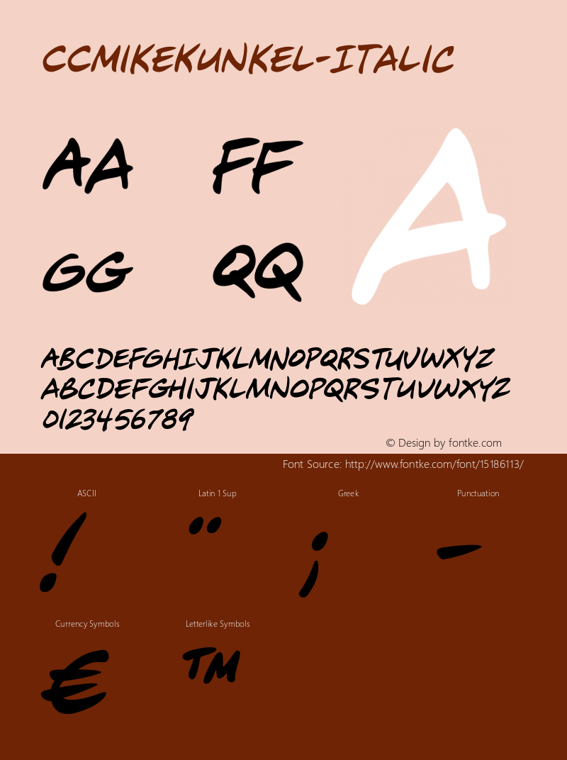 CCMikeKunkel-Italic ☞ Version 1.01 2014;com.myfonts.easy.comicraft.mike-kunkel.italic.wfkit2.version.4nNk Font Sample