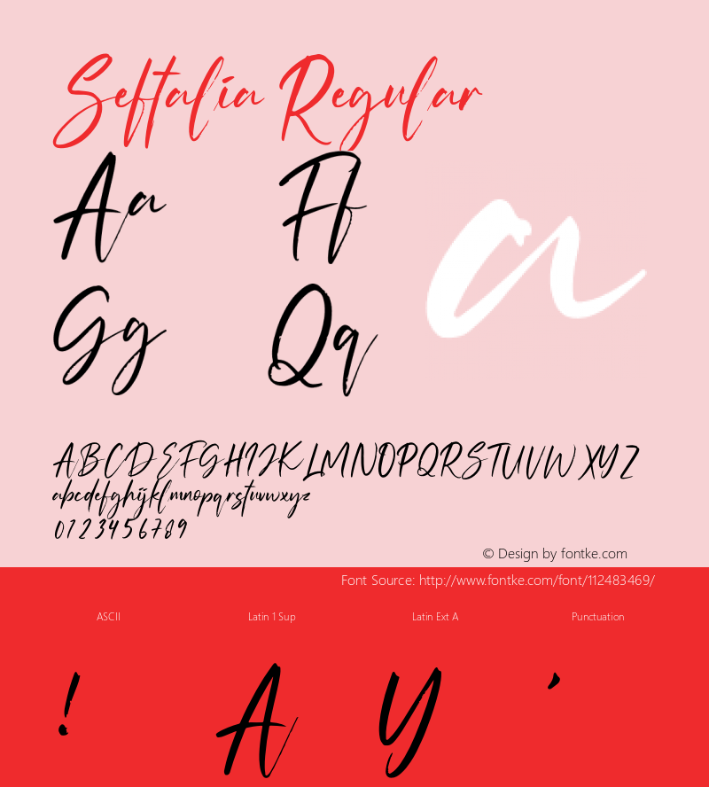 Seftalia Version 1.005;Fontself Maker 3.5.4 Font Sample