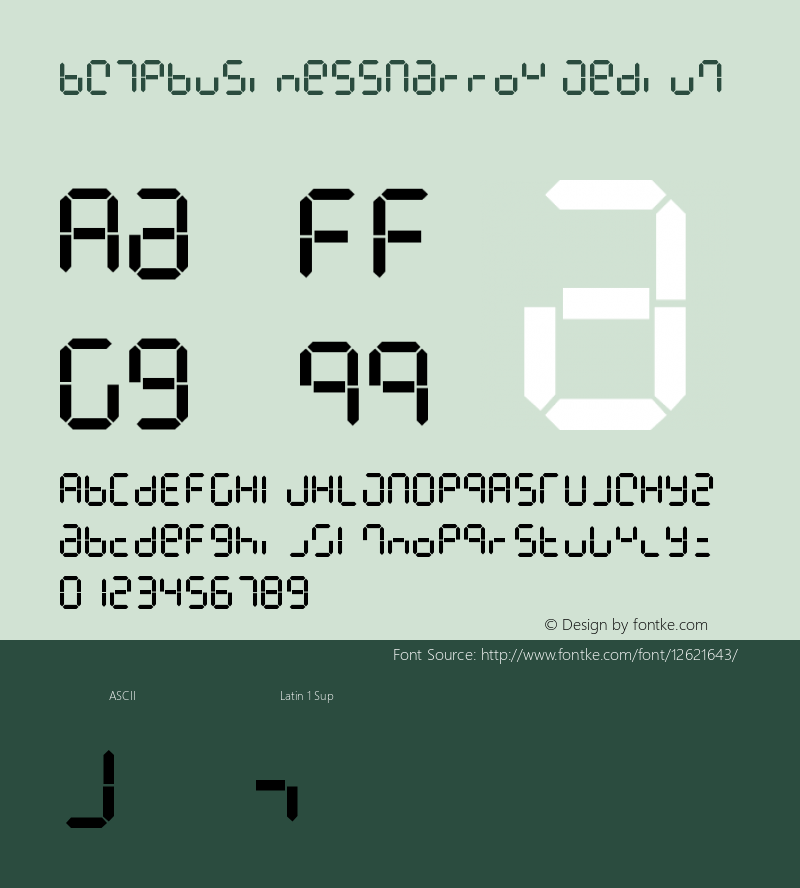 BW7pBusinessNarrow Medium Version 001.000 Font Sample