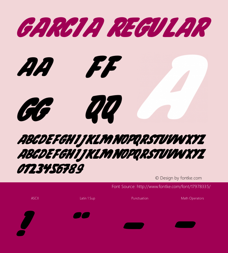 Garcia Regular Version 1.000 Font Sample