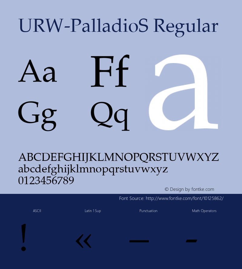 URW-PalladioS Regular 001.003 Font Sample